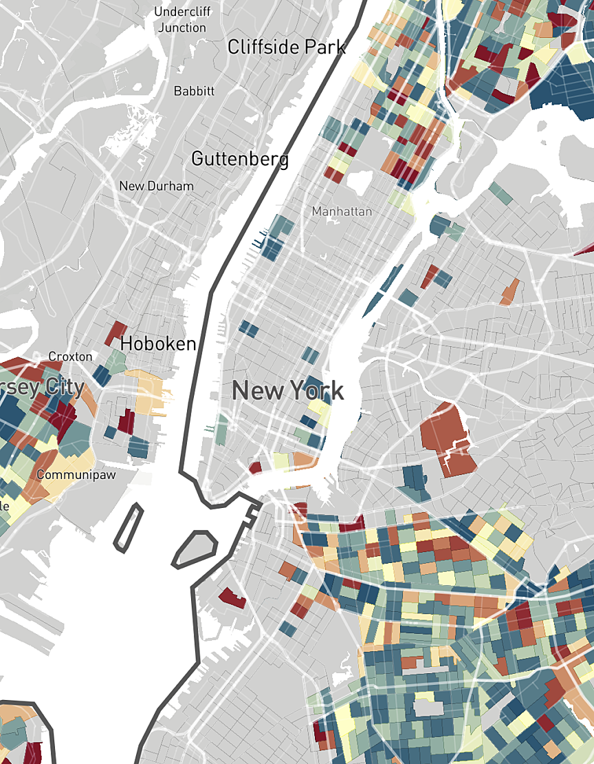 heat map of New York City