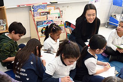 Student with Children